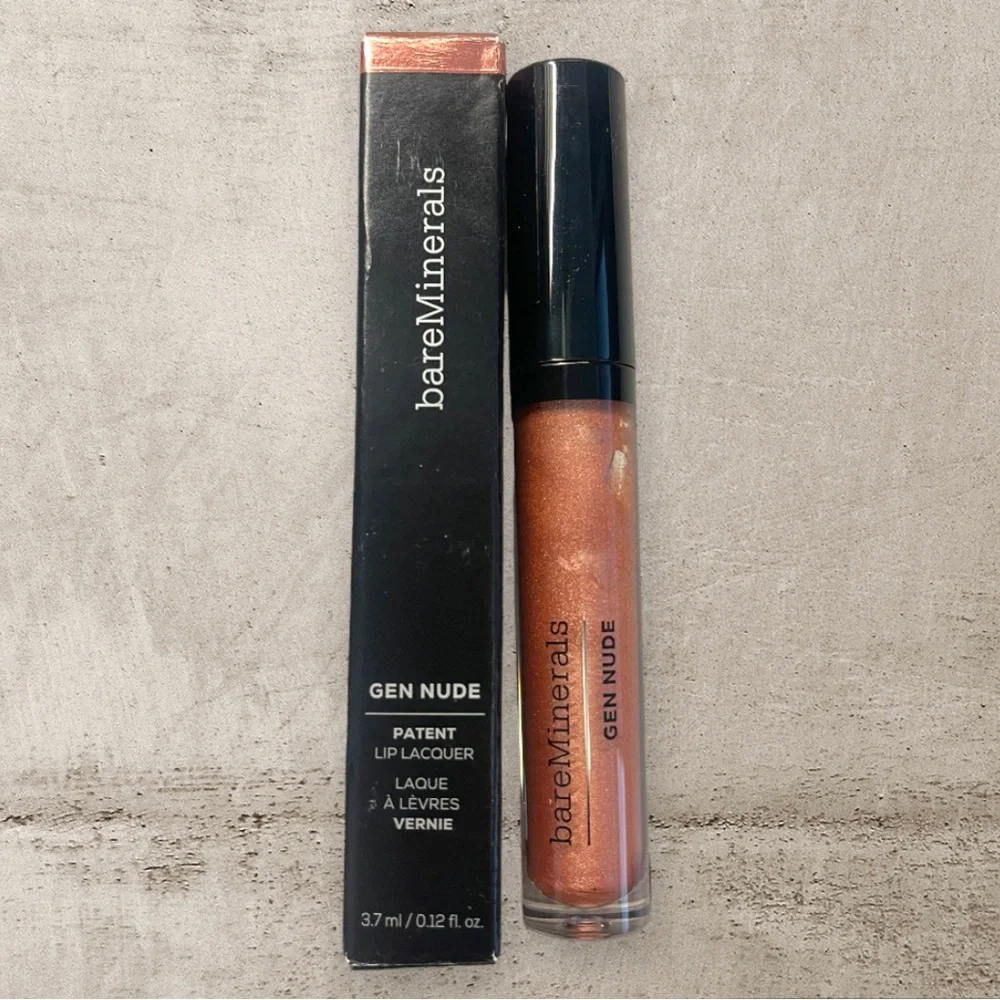 BARE MINERALS- GEN NUDE® METALLIC PATENT LIP LACQUER - BLUSH SAPPHIRE